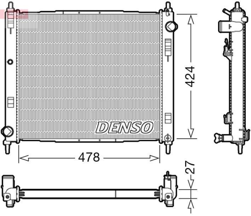 DENSO DRM46044 Kühler NISSAN JUKE (F15) 1.5 dCi 06/2010->