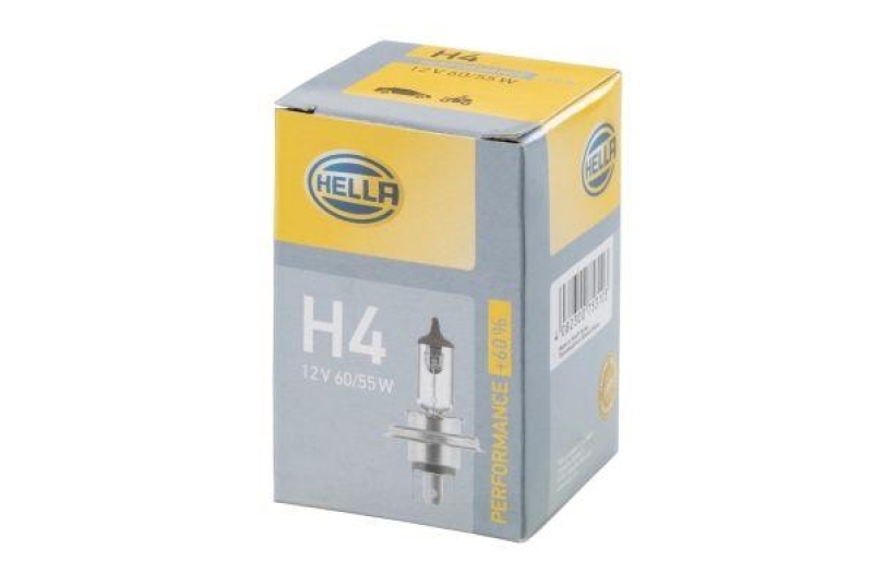 HELLA 8GJ 223 498-221 Glühleuchte 12V H4 P43t