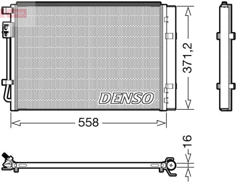 DENSO DCN41015 Kondensator A/C HYUNDAI i20 (GB, IB) (14-)