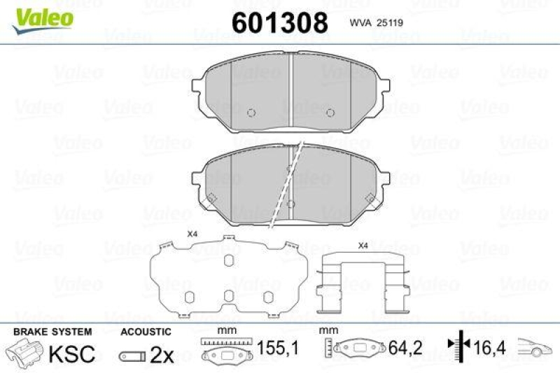 VALEO 601308 SBB-Satz PREMIUM