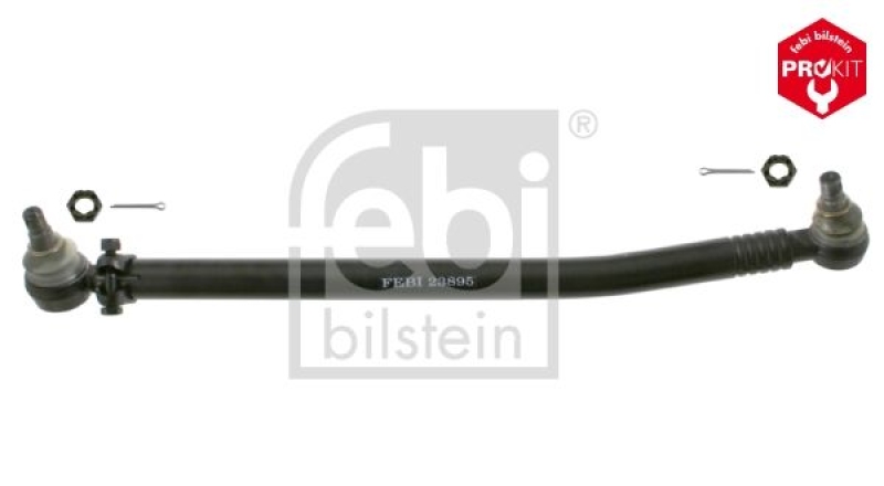 FEBI BILSTEIN 23895 Lenkstange mit Kronenmuttern und Splinten, vom Lenkgetriebe zur 1. Vorderachse für Mercedes-Benz