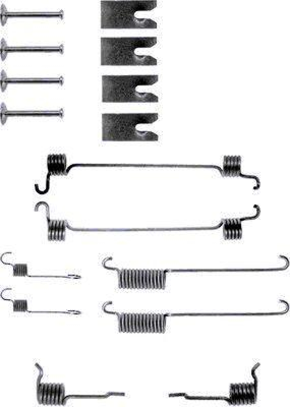 HELLA 8DZ 355 200-301 Zubehörsatz, Bremsbacken für FORD