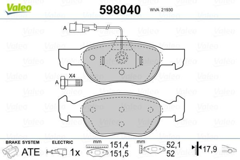 VALEO 598040 SBB-Satz PREMIUM