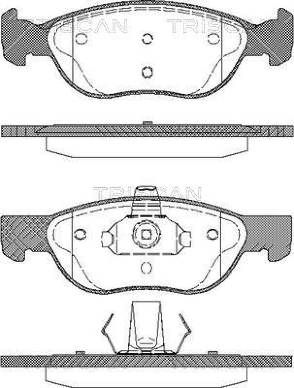 TRISCAN 8110 15026 Bremsbelag Vorne für Fiat Punto