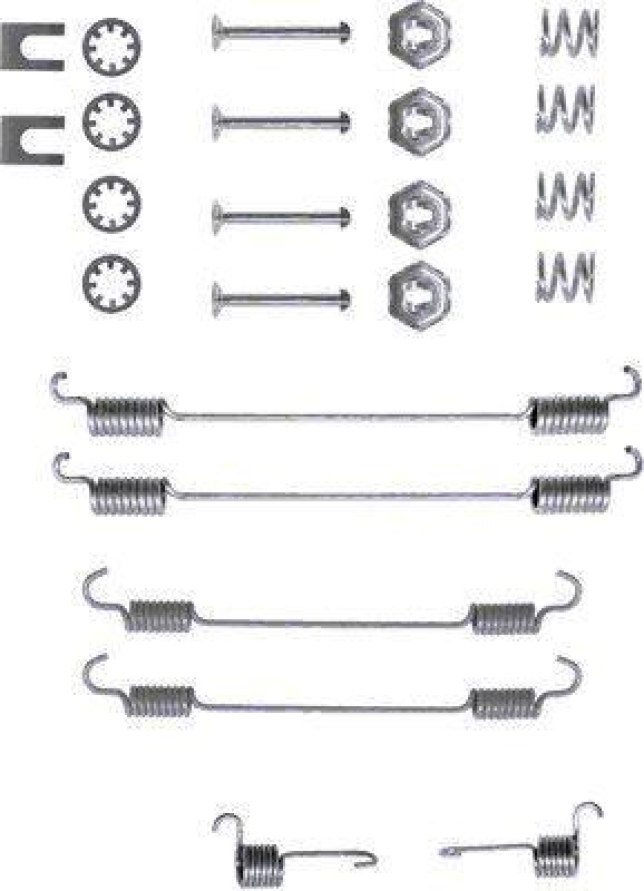 HELLA 8DZ 355 200-371 Zubehörsatz, Bremsbacken für RENAULT/P.S.A/NISSAN