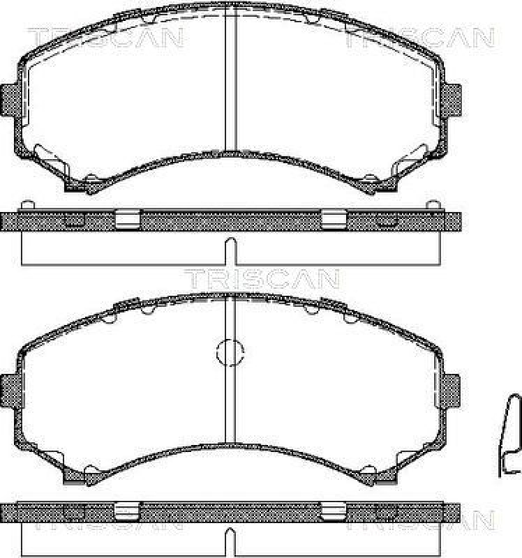 TRISCAN 8110 42017 Bremsbelag Vorne für Mitsubishi Pajero