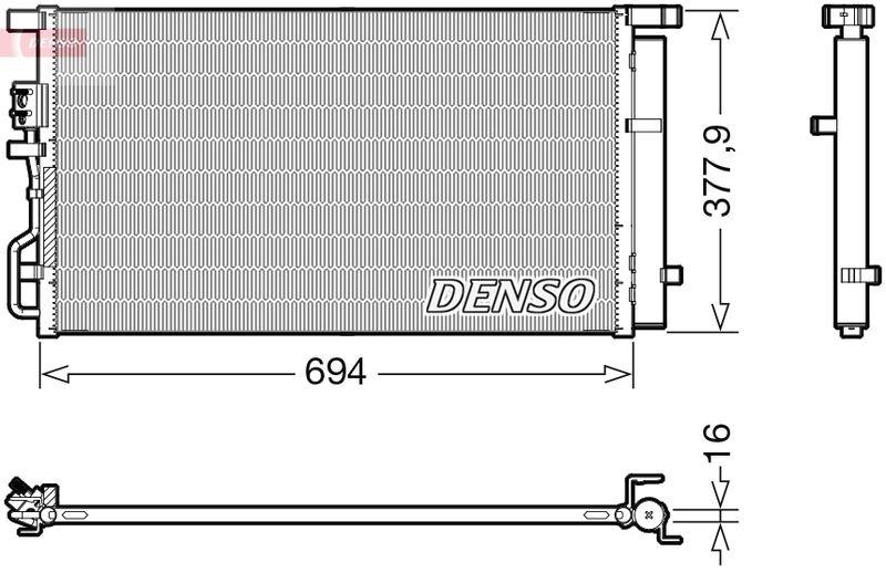 DENSO DCN41019 Kondensator A/C HYUNDAI TUCSON (TL, TLE) 1.6 GDI 1.6 (01-)