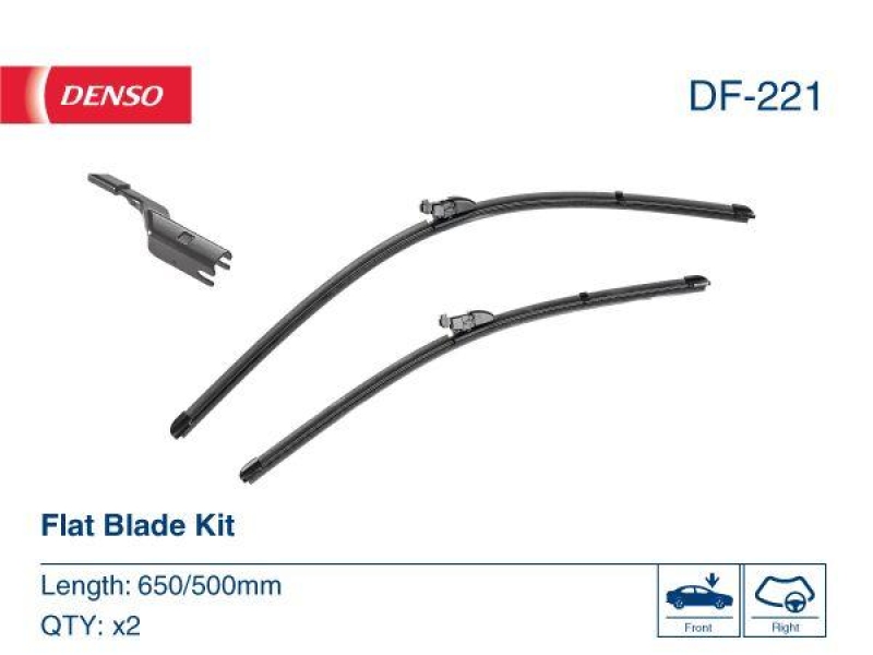 DENSO DF-221 Wischer Flat Blade KIT BMW X3 (G01, F97) 30 xi 2.0 (17-)