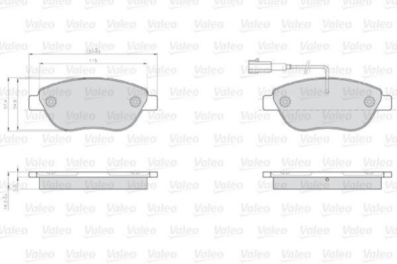 VALEO 872708 LCV Bremsbelagsatz