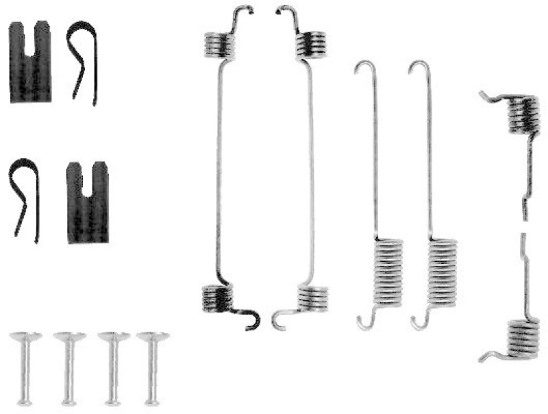 HELLA 8DZ 355 200-481 Zubehörsatz, Bremsbacken für FORD