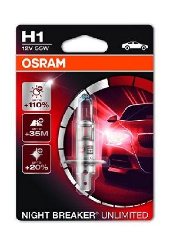 OSRAM 64150NBU-01B Glühlampe Night Breaker Unlimited H1 Blister