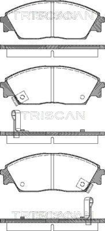 TRISCAN 8110 40977 Bremsbelag Vorne f&uuml;r Honda Accord, Prelude