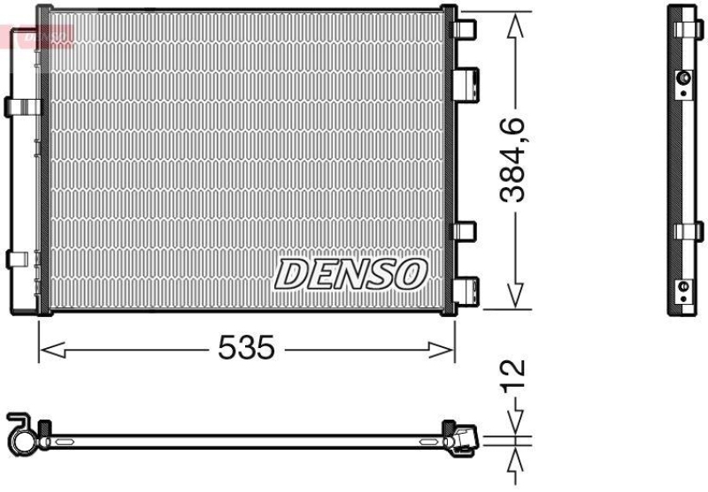 DENSO DCN41020 Kondensator A/C KIA RIO III (UB) 1.4 CRDi 1.4 (01-)