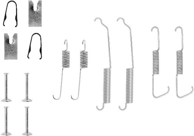 HELLA 8DZ 355 200-491 Zubehörsatz, Bremsbacken für MB A-CLASS (W168)