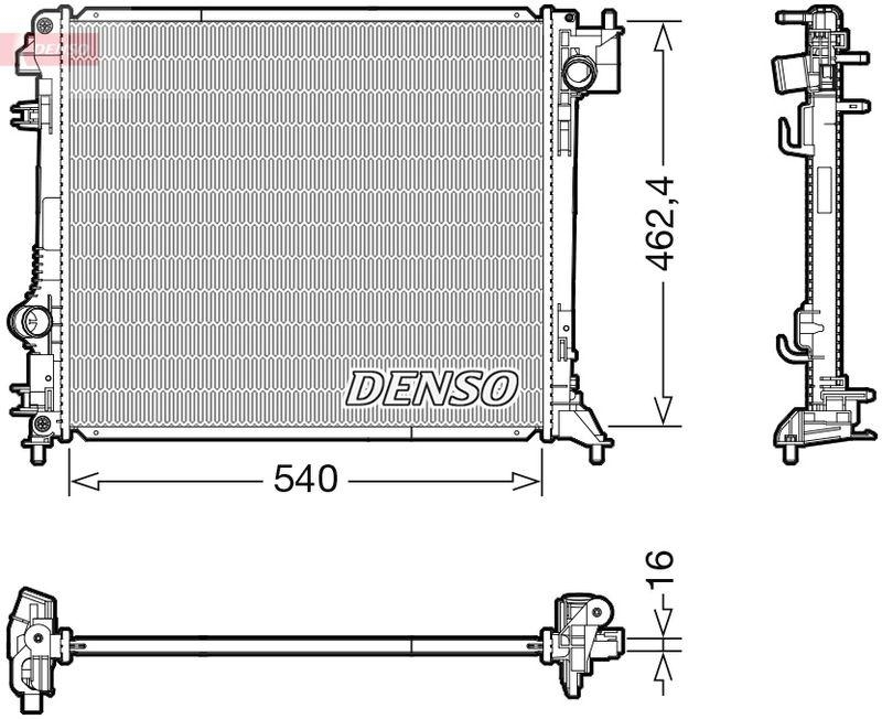 DENSO DRM46062 Kühler NISSAN QASHQAI II Closed Off-Road Vehicle (J11, J11_) (13-)