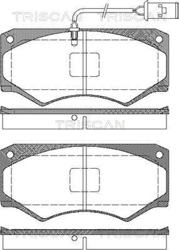 TRISCAN 8110 15032 Bremsbelag Vorne für Iveco