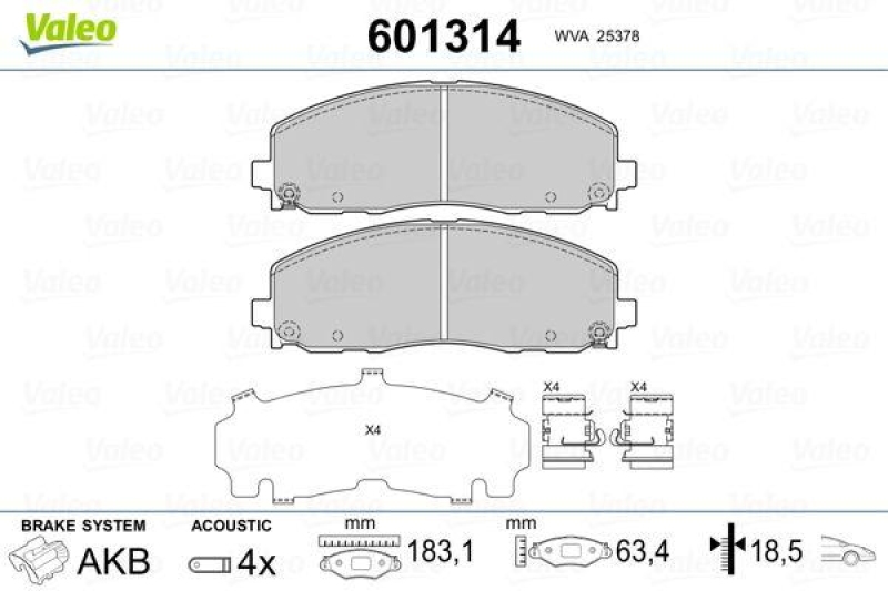 VALEO 601314 SBB-Satz PREMIUM