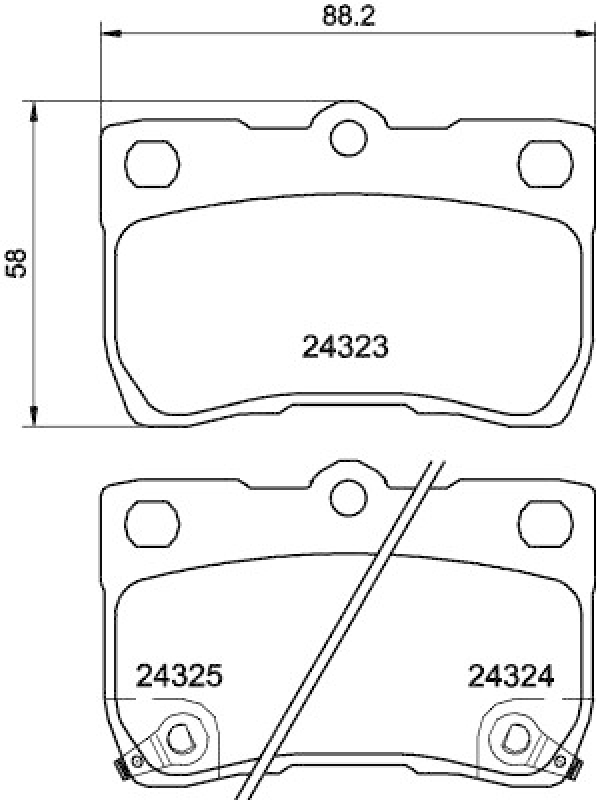 HELLA 8DB 355 006-971 Bremsbelagsatz Scheibenbremse