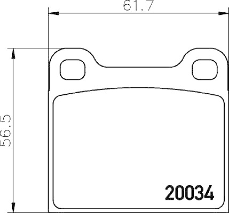 HELLA 8DB 355 007-021 Bremsbelagsatz, Scheibenbremsbelag für ALFA/BMW/MB/OPEL/...