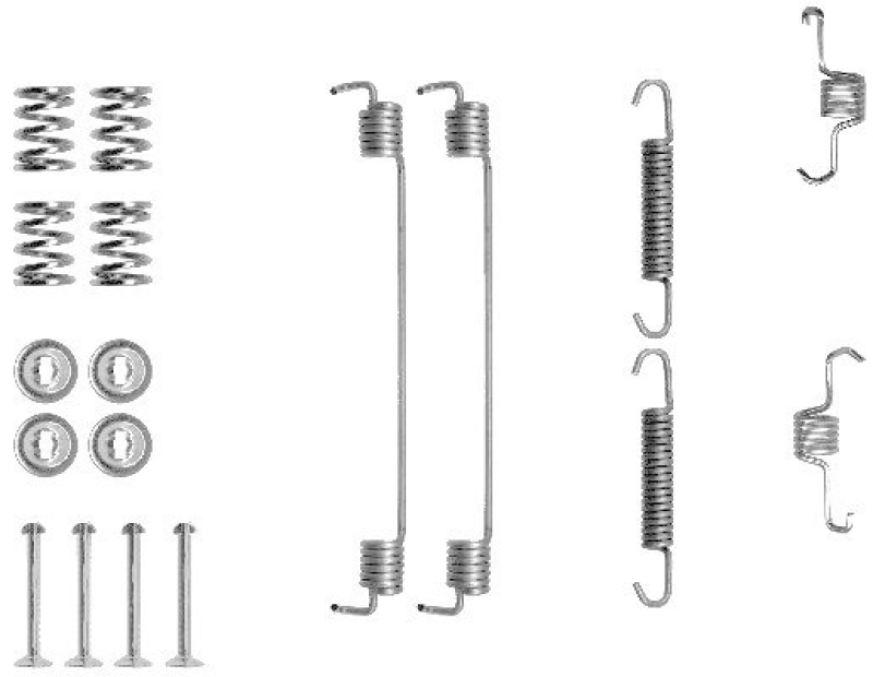 HELLA 8DZ 355 200-671 Zubehörsatz, Bremsbacken für RENAULT/DACIA/LANCIA