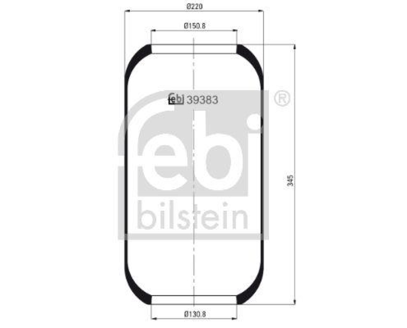 FEBI BILSTEIN 39383 Luftfederbalg ohne Kolben für Volvo