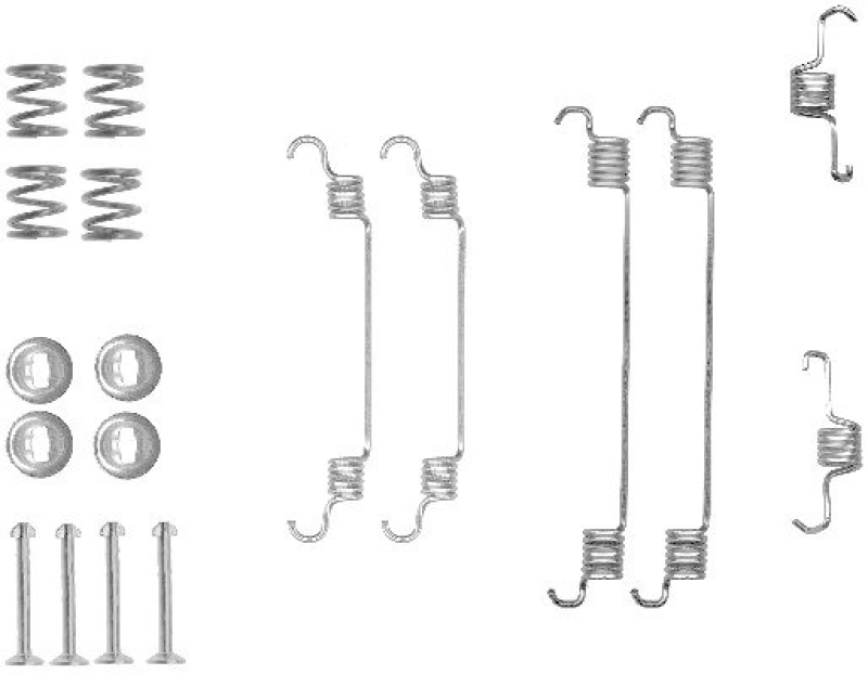 HELLA 8DZ 355 200-681 Zubehörsatz, Bremsbacken für TOYOTA/SUZUKI/P.S.A/...