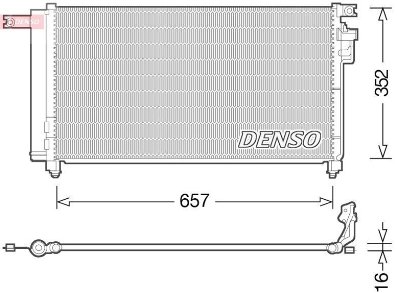 DENSO DCN43001 Kondensator KIA RIO II (JB) 1.4 16V 03/2005->