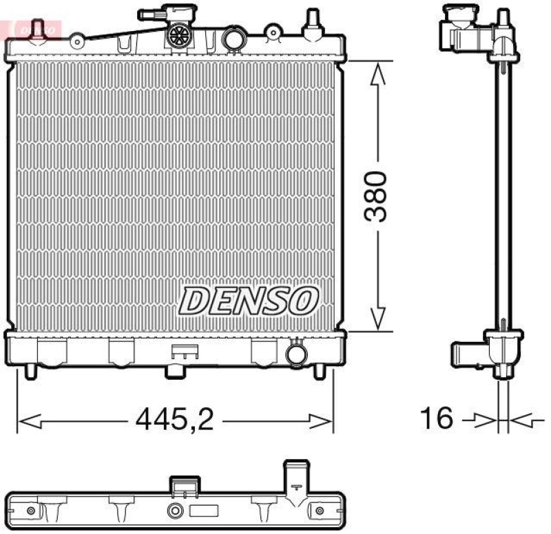 DENSO DRM46067 Kühler NISSAN NOTE (E11, NE11) 1.6 1.6 (00-12)