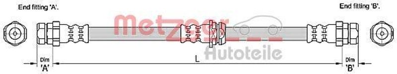 METZGER 4110248 Bremsschlauch f&uuml;r AUDI/VW VA links/rechts