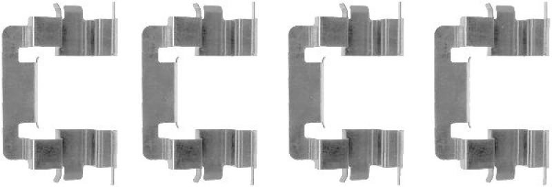 HELLA 8DZ 355 203-001 Zubehörsatz, Scheibenbremsbelag für NISSAN/HONDA/MG