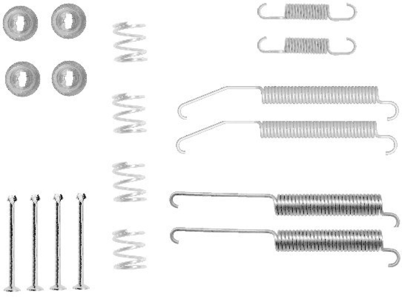 HELLA 8DZ 355 200-791 Zubehörsatz, Bremsbacken für MITSU.