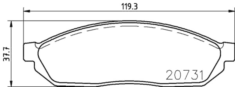 HELLA 8DB 355 007-281 Bremsbelagsatz Scheibenbremse