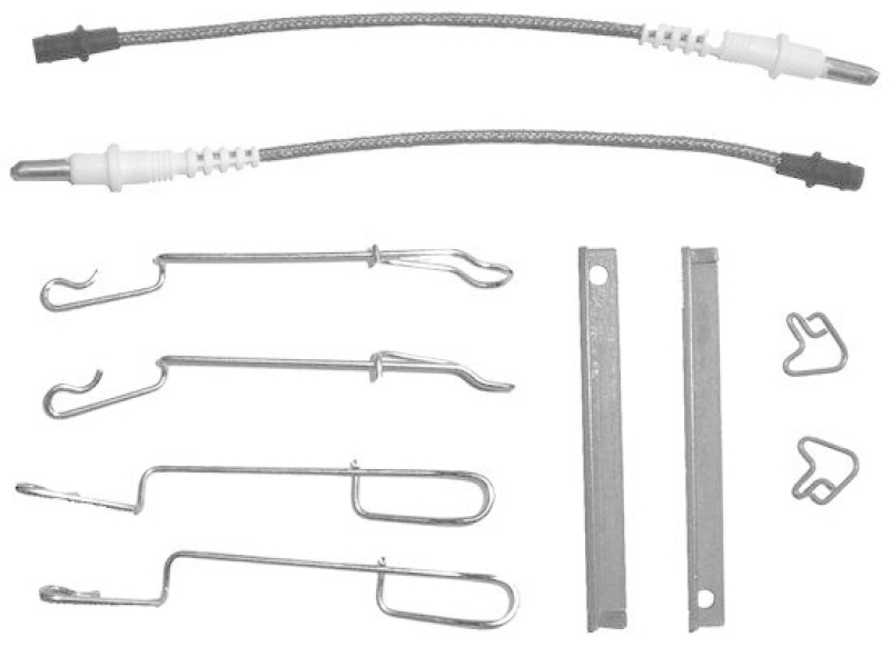 HELLA 8DZ 355 203-011 Zubehörsatz, Scheibenbremsbelag für MB