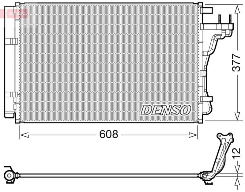 DENSO DCN43004 Kondensator A/C KIA SOUL II (PS) 1.6 GDI (14-)