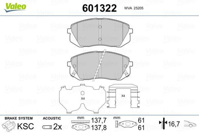 VALEO 601322 SBB-Satz PREMIUM