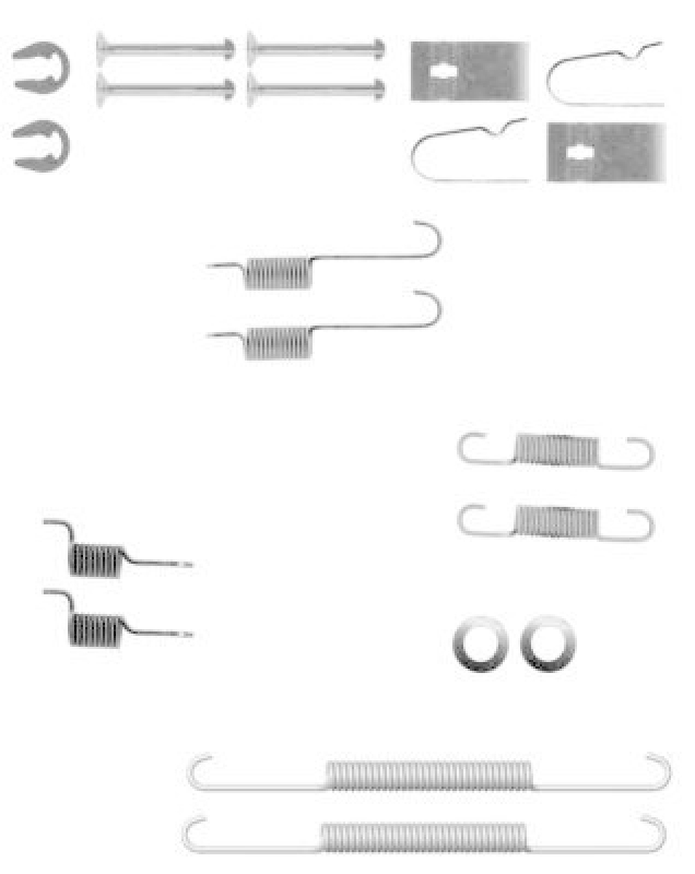 HELLA 8DZ 355 200-801 Zubehörsatz, Bremsbacken für KIA PICANTO (BA)