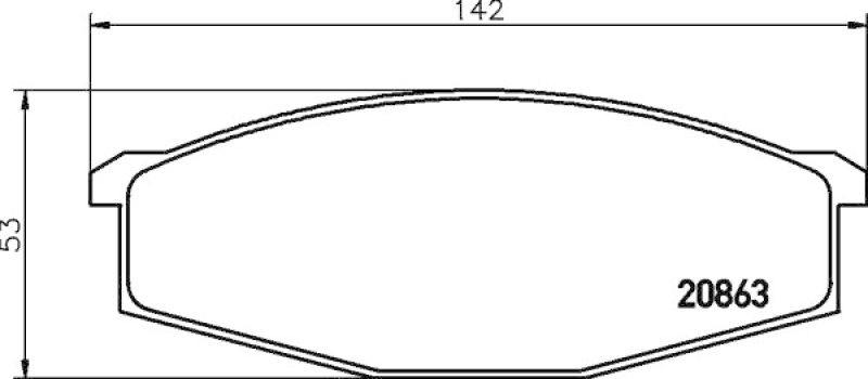 HELLA 8DB 355 007-291 Bremsbelagsatz, Scheibenbremsbelag für NISSAN