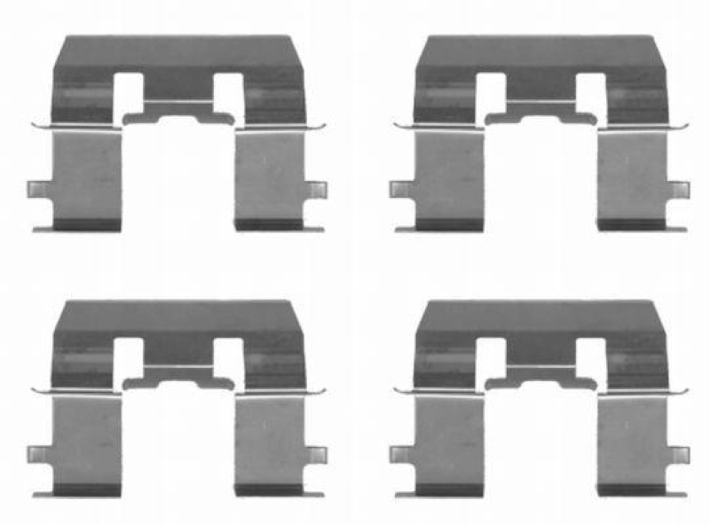 HELLA 8DZ 355 203-021 Zubehörsatz, Scheibenbremsbelag für HONDA