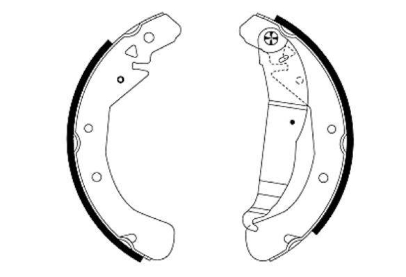 HELLA 8DB 355 001-631 Bremsbackensatz für OPEL