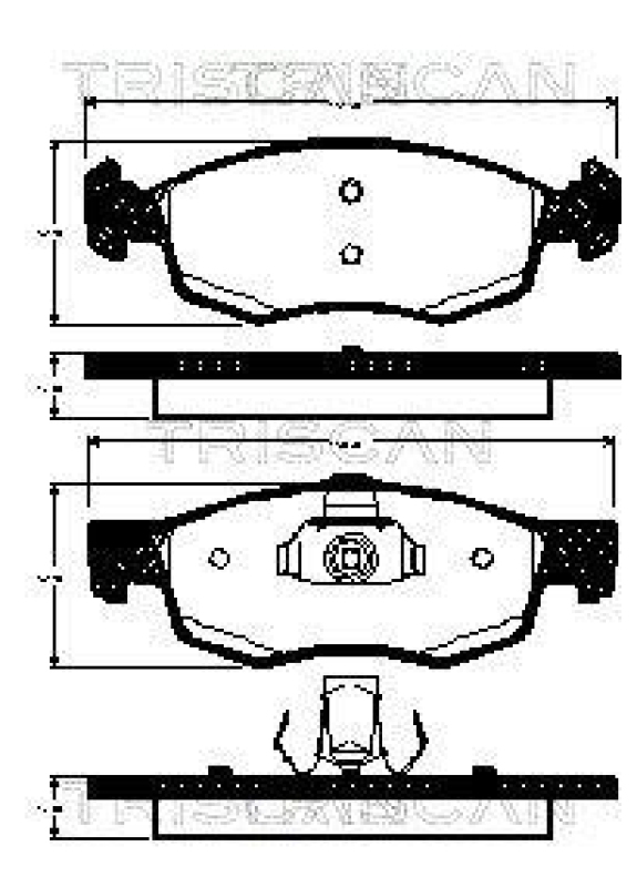 TRISCAN 8110 15047 Bremsbelag Vorne für Fiat Dublo