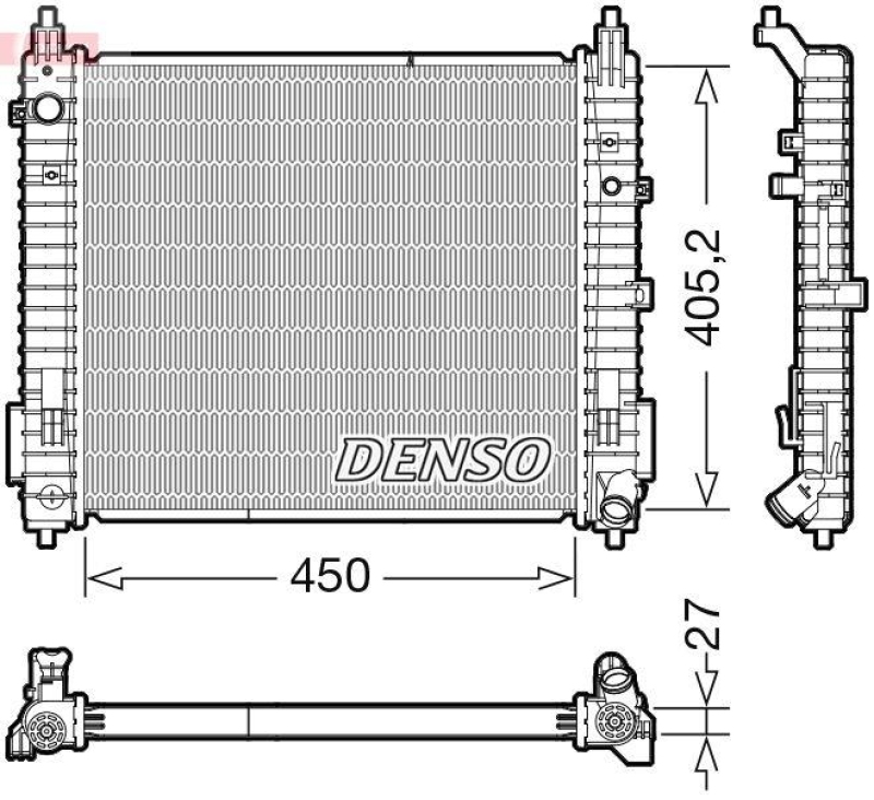 DENSO DRM46071 Kühler NISSAN NOTE (E12) 1.5 dCi (13-)