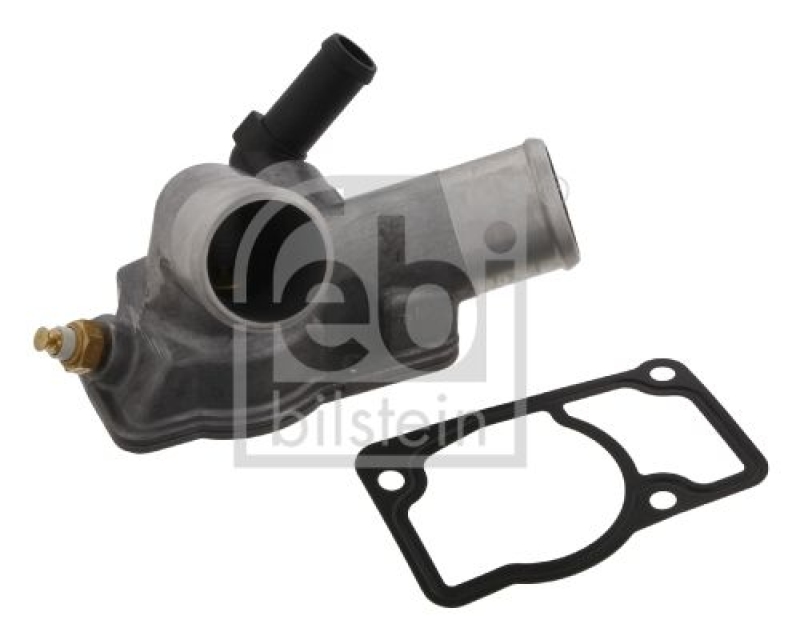 FEBI BILSTEIN 33486 Thermostatgehäuse mit Temperaturschalter und Dichtung für Opel