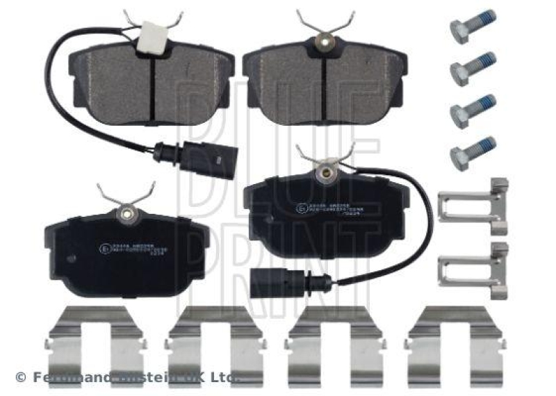 BLUE PRINT ADV184254 Bremsbelagsatz mit Befestigungsmaterial für VW-Audi