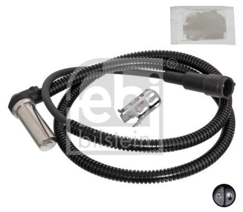 FEBI BILSTEIN 104543 ABS-Sensor mit Hülse und Fett für Scania