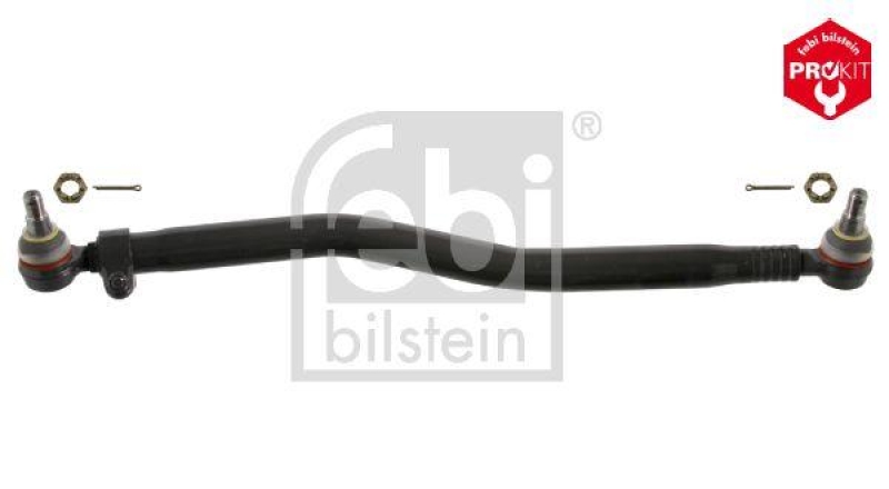 FEBI BILSTEIN 35185 Lenkstange mit Kronenmuttern und Splinten, vom Lenkgetriebe zur 1. Vorderachse für Volvo