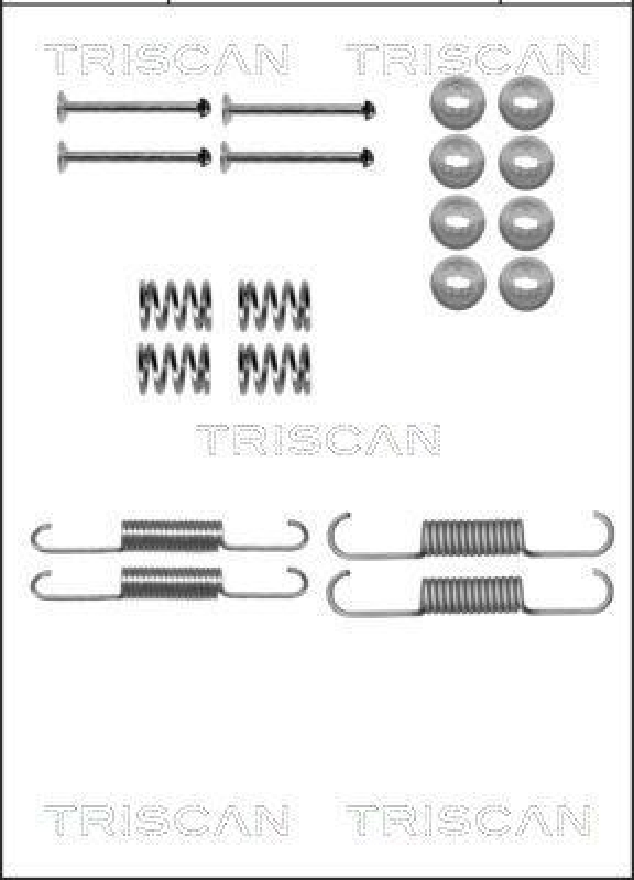 TRISCAN 8105 432007 Montagesatz F. Bremsbacken, Handbremse für Hyundai, Kia