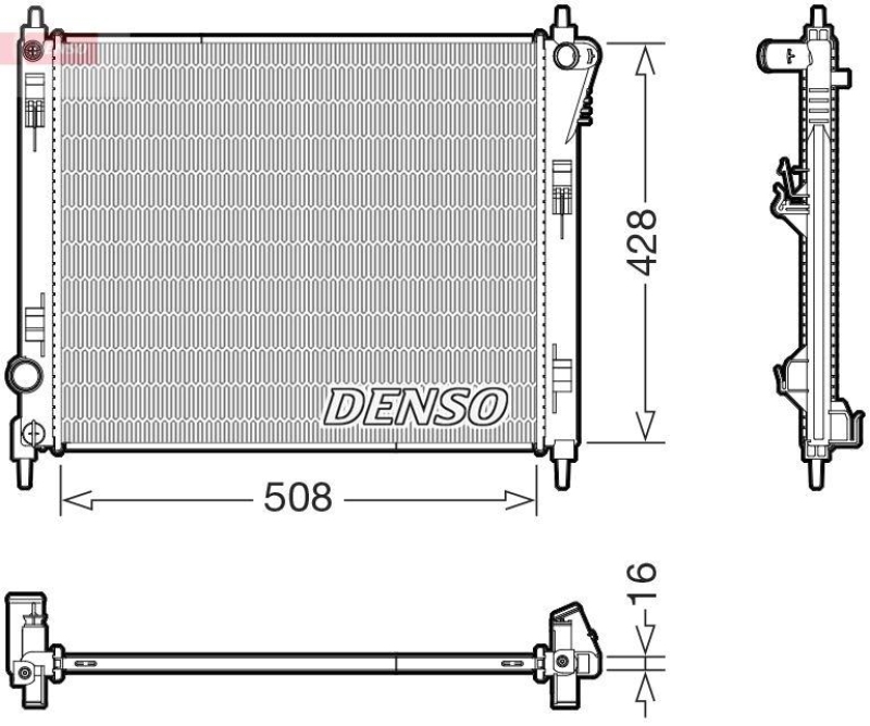 DENSO DRM46075 Kühler NISSAN PULSAR (C13) 1.2 DIG-T 115 (14-)