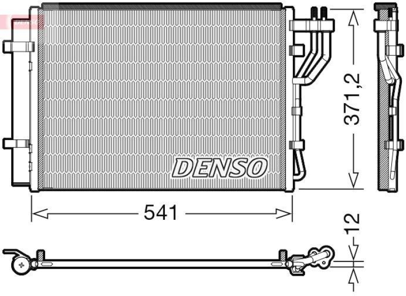 DENSO DCN43010 Kondensator A/C HYUNDAI ix20 (JC) 1.4 (10-)