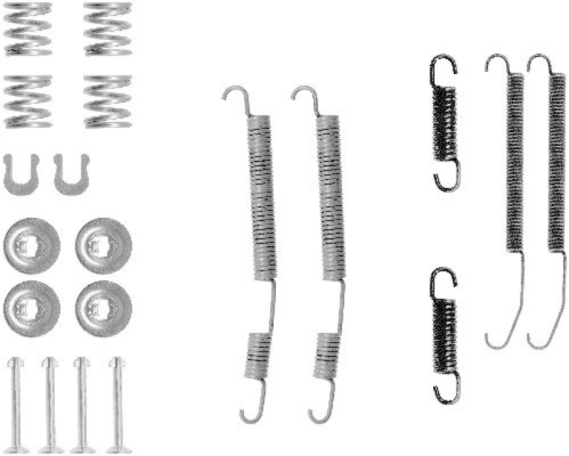 HELLA 8DZ 355 201-071 Zubehörsatz, Bremsbacken für MITSU./SUBARU