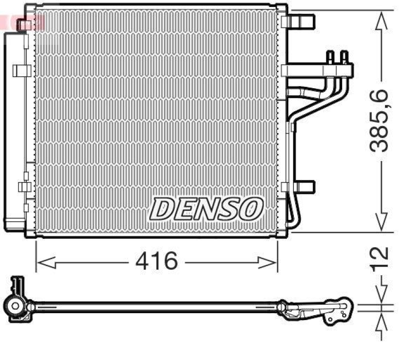 DENSO DCN43012 Kondensator A/C KIA PICANTO 1.0 T-GDI (17-)